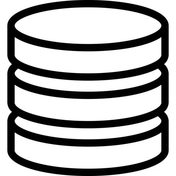 Data Database Storage Icon Outline Style — Stock Vector