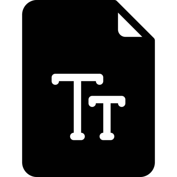 File Font True Icon Estilo Solid — Archivo Imágenes Vectoriales
