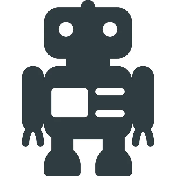 Robot Science Toy Icon Solid Style — Image vectorielle