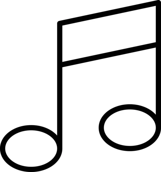 Icono Música Melodía Doble Estilo Outline — Vector de stock