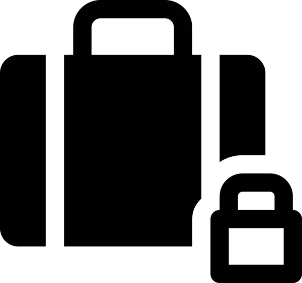 Briefcase Business Locked Icon — Stock Vector