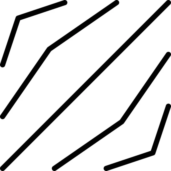 Icône Modèle Lignes Extension Dans Style Outline — Image vectorielle