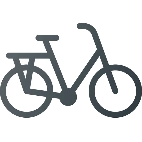 Значок Велосипедного Транспорта Стиле Заполненный Контур — стоковый вектор