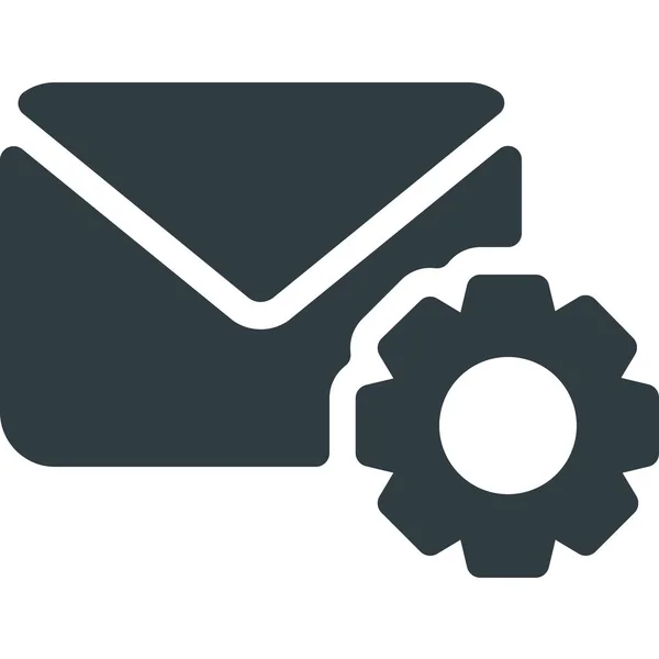 Mail Umschlag Mail Symbol Solidem Stil — Stockvektor