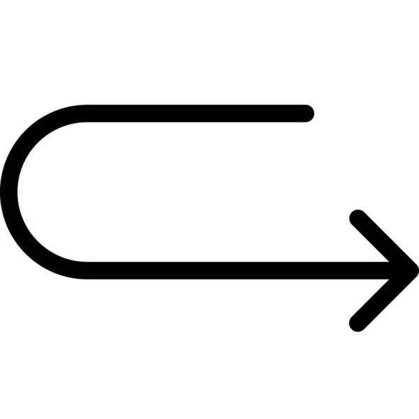 Піктограма Повторного Повернення Стрілок Оптимальній Категорії Інтерфейсу Користувача — стоковий вектор