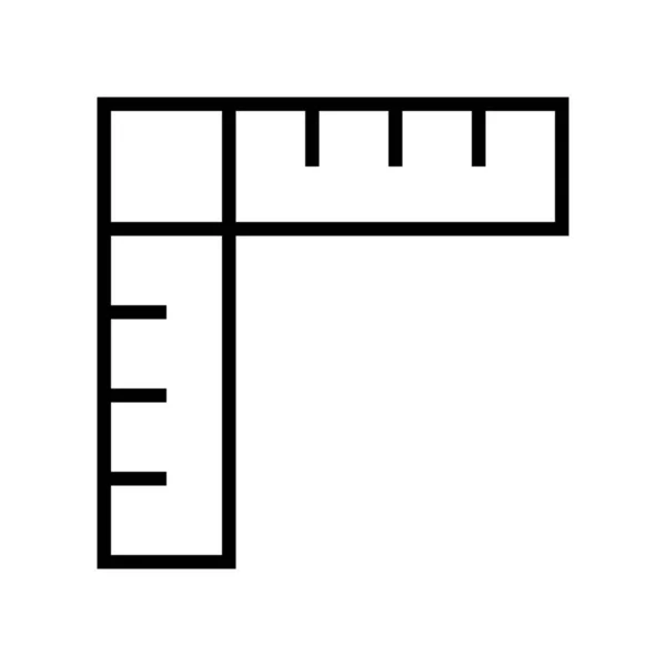 Design Lineal Setzt Symbol Outline Stil — Stockvektor