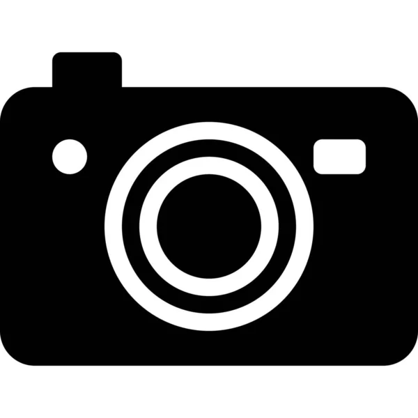 Camerabeeld Foto Pictogram Massieve Stijl — Stockvector