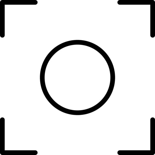 Kreis Erkennungssymbol Outline Stil — Stockvektor