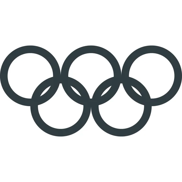 略带小巧的奥运会图标的轮廓风格 — 图库矢量图片