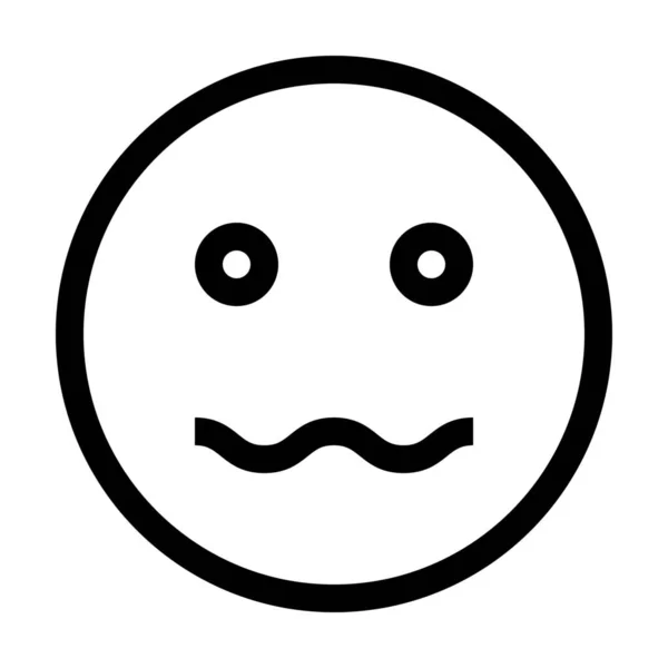Emoji Emoticon Gesichtssymbol Outline Stil — Stockvektor