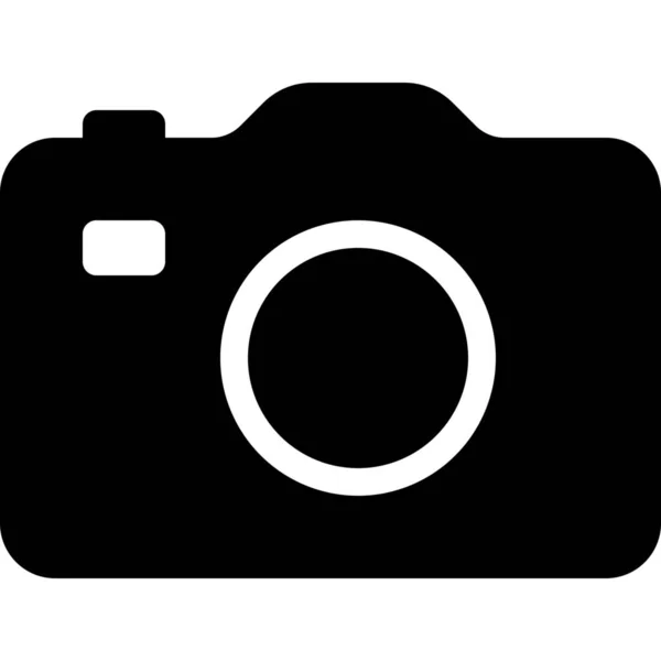 Alt Camera Afbeelding Icoon Solid Stijl — Stockvector