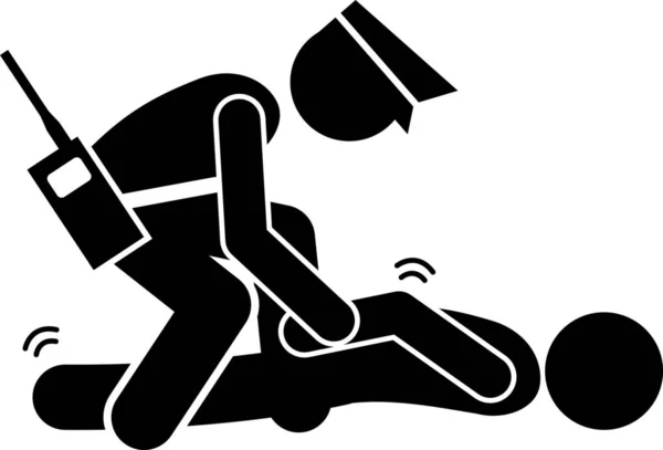 Arrestatie Vangst Pictogram Solid Stijl — Stockvector