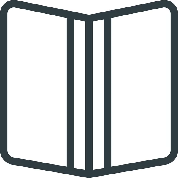 Book Content Copywriting Icon Outline Style — 스톡 벡터