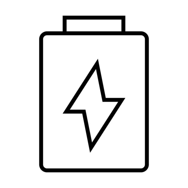 Icône Mobile Charge Batterie Dans Style Contour — Image vectorielle