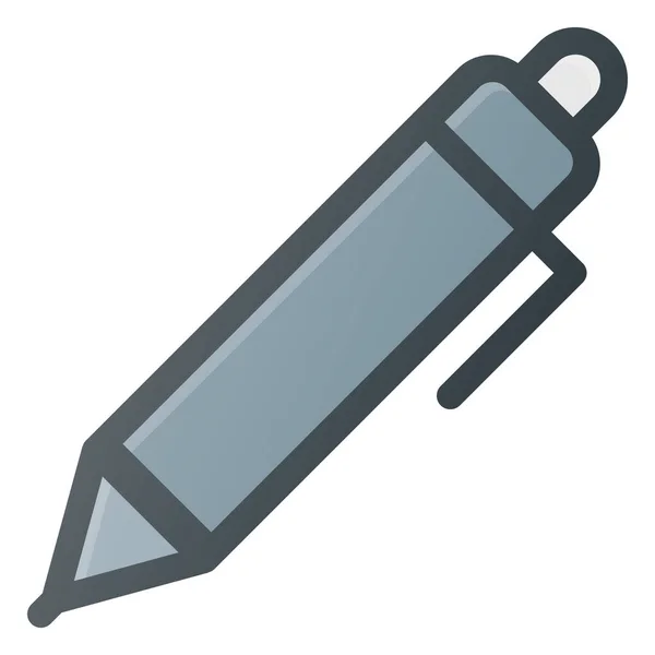 Ball Pen Roller Icon Filled Outline Style — Stock Vector