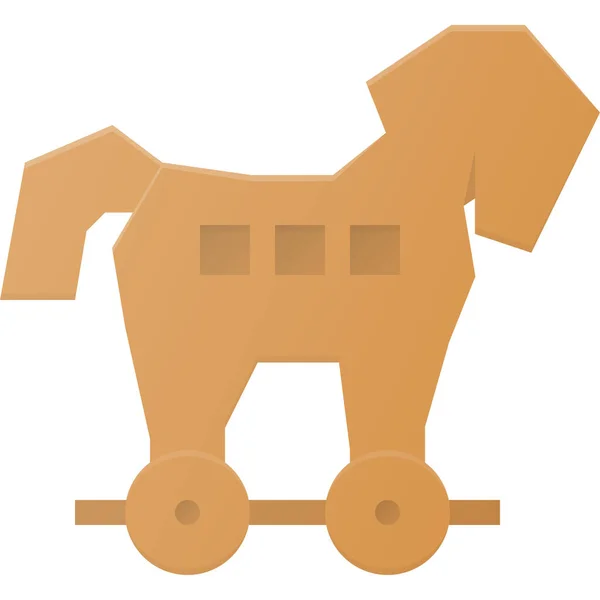 Ocultar Icono Infiltrado Caballo Estilo Plano — Vector de stock