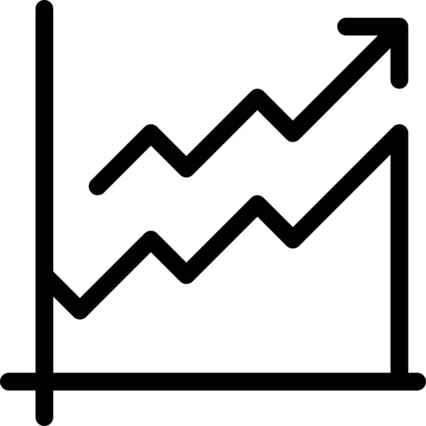 Ikona Směšování Analytických Grafů Stylu Osnovy — Stockový vektor