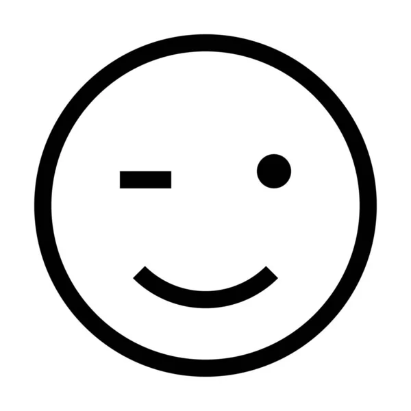 Emoji Emoticon Gesichtssymbol Outline Stil — Stockvektor