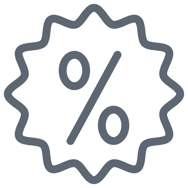 Badge Discount Icon Outline Style — Stockový vektor