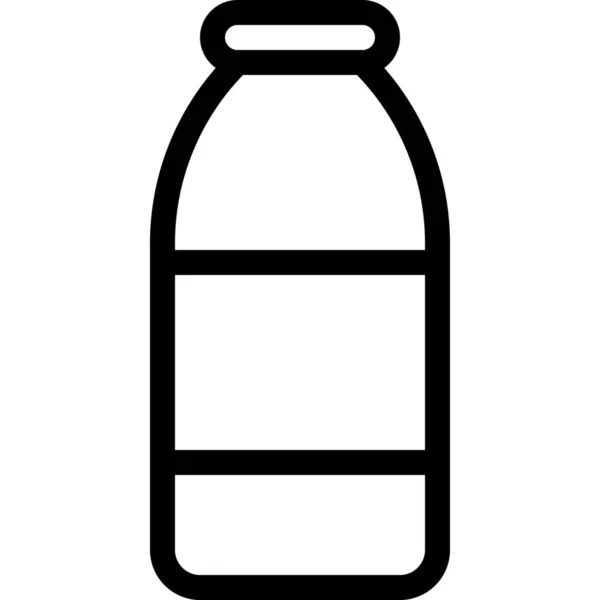 Fles Dranken Vloeistof Pictogram Eten Drinken Categorie — Stockvector