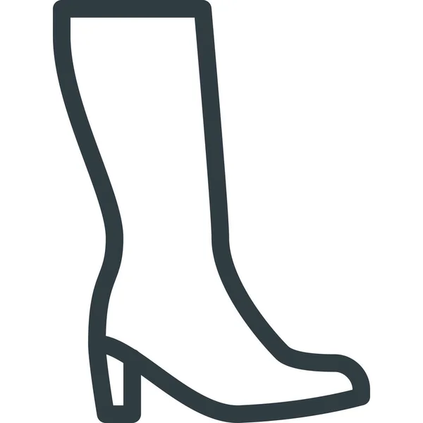 Значок Черевики Взуття Стилі Контур — стоковий вектор