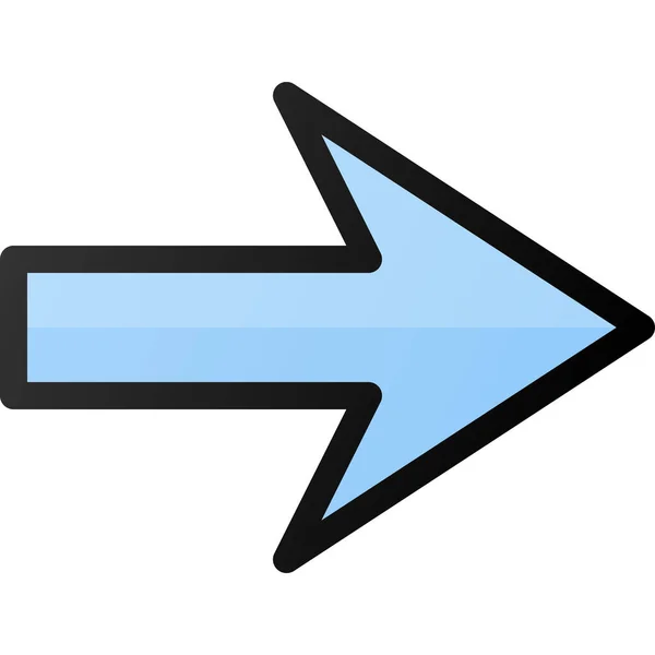 Style Arrow Right Icon — Stock Vector