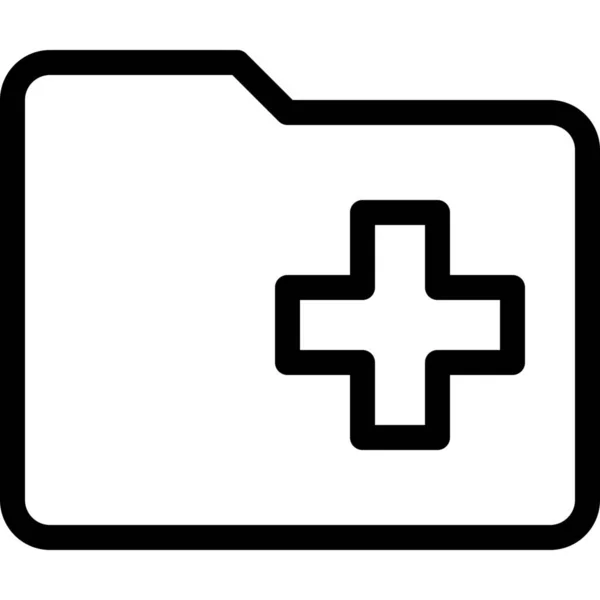 Dossier Cas Icône Médicale Dans Hôpitaux Catégorie Soins Santé — Image vectorielle