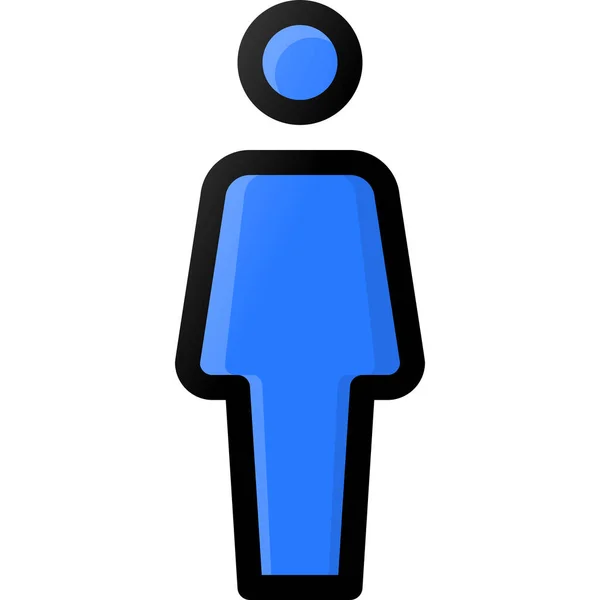 Male Person Stand Icon — Stock Vector