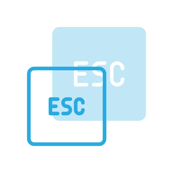 Esc Значок Типу Клавіатури Стилі Контур — стоковий вектор