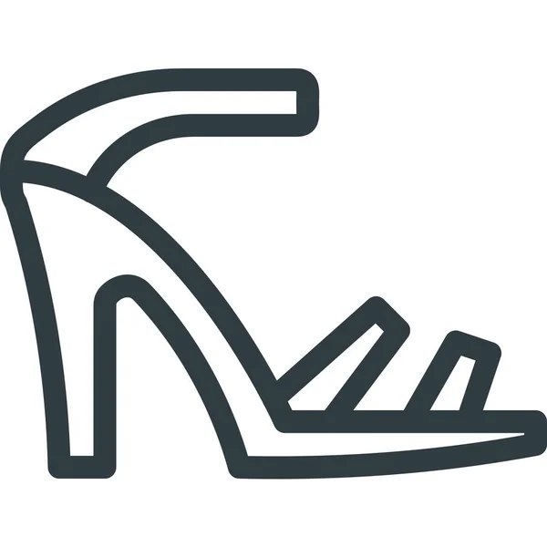 High Heels Ikone Outline Stil — Stockvektor