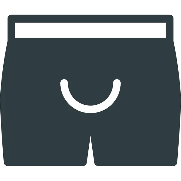 Underpants Underwear Solid Icon Solid Style — Stock Vector