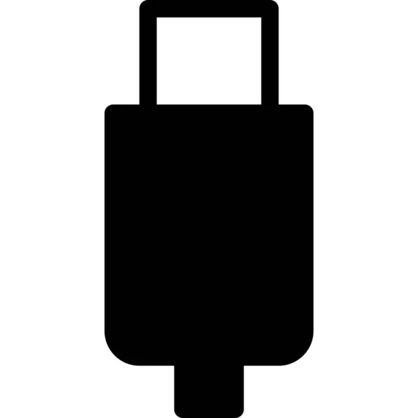 Cable Usb Icono Categoría Computadora Hardware — Vector de stock