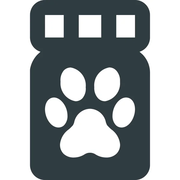 Animal Medicina Mascota Icono Estilo Sólido — Vector de stock