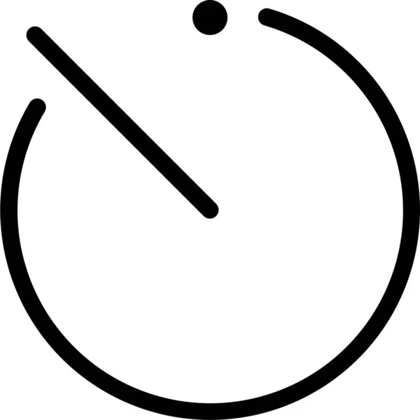 Teller Stopwatch Tijd Pictogram Outline Stijl — Stockvector