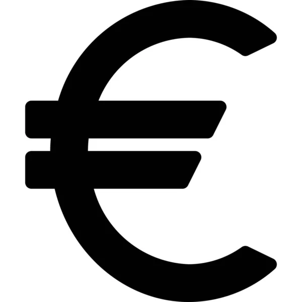 Euro Símbolo Del Euro Icono Signo — Vector de stock