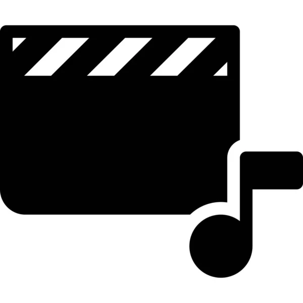 Película Película Icono Música Categoría Cine Vídeo — Vector de stock