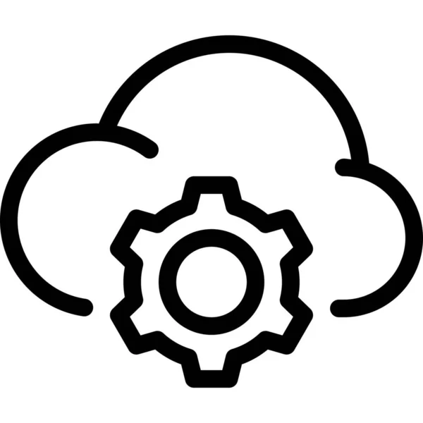 Icona Della Rete Dati Cloud — Vettoriale Stock