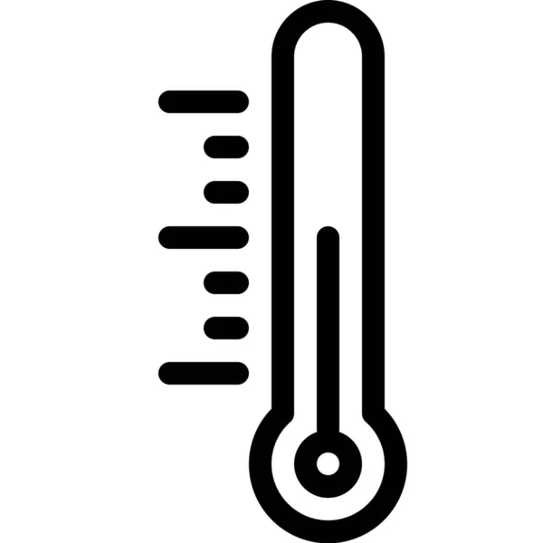 Previsión Temperatura Termo Icono Estilo Esquema — Vector de stock