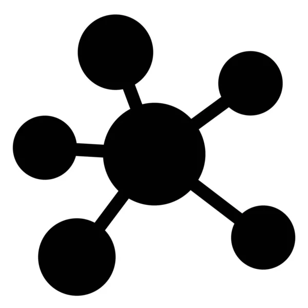Ícone Molécula Química Celular — Vetor de Stock