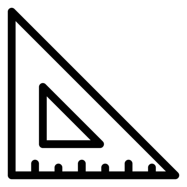 Anleitung Lineal Squere Symbol Outline Stil — Stockvektor
