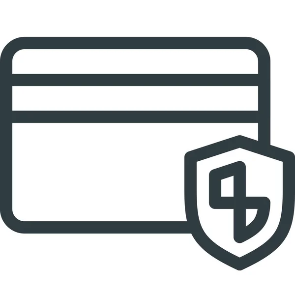 Secure Security Shild Icon Outline Style — Vetor de Stock