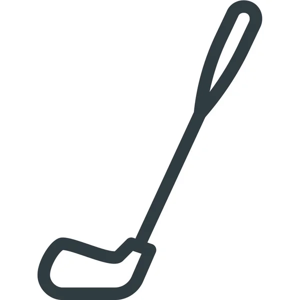 Fittness Icono Del Deporte Golf Estilo Esquema — Vector de stock