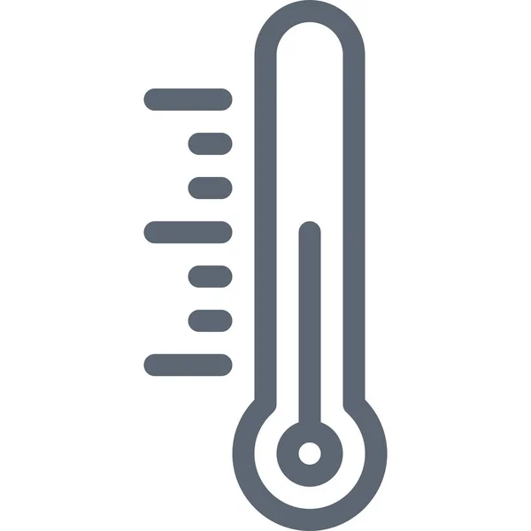 Previsión Temperatura Termómetro Icono Estilo Esquema — Vector de stock