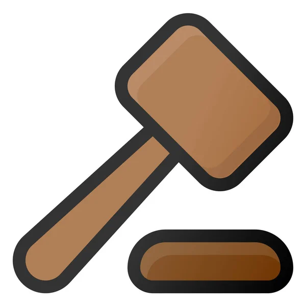 Auction Deal Hammer Icon — 스톡 벡터
