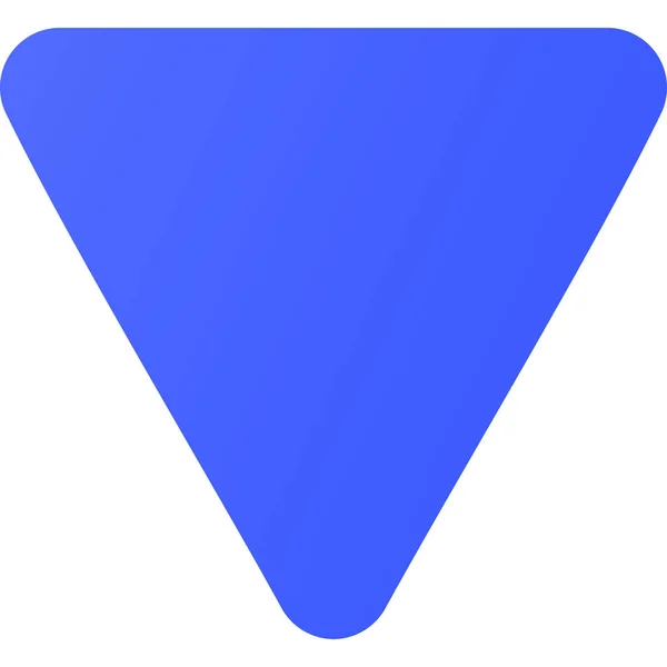 矢印カテゴリの三角形のアイコンを下矢印 — ストックベクタ