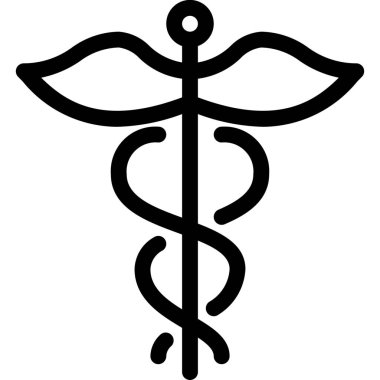 cadeceus healthcare medical icon in Hospitals & healthcare category clipart