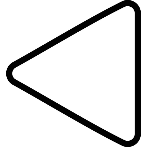 Seta Esquerda Ícone Triangular Estilo Esboço —  Vetores de Stock