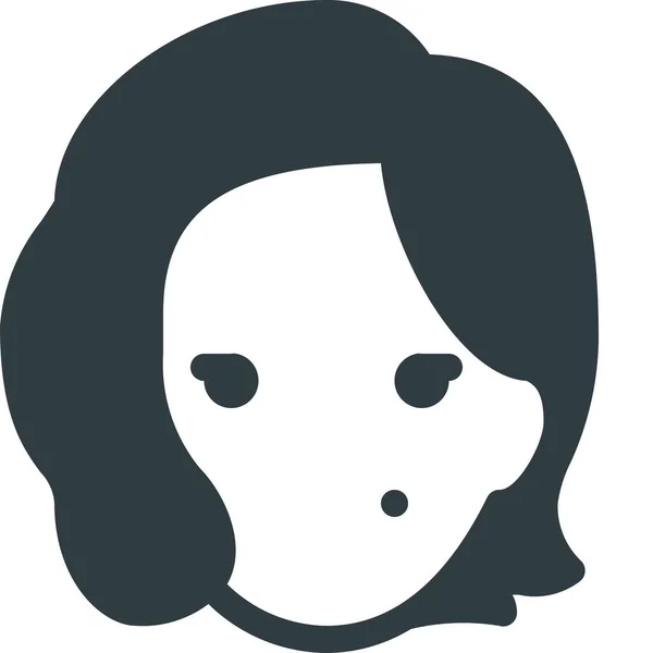 Аватар Мерилін Монро Значок Суцільному Стилі — стоковий вектор