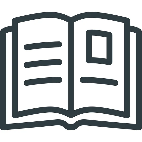 Buchinhalt Copywriting Symbol Outline Stil — Stockvektor
