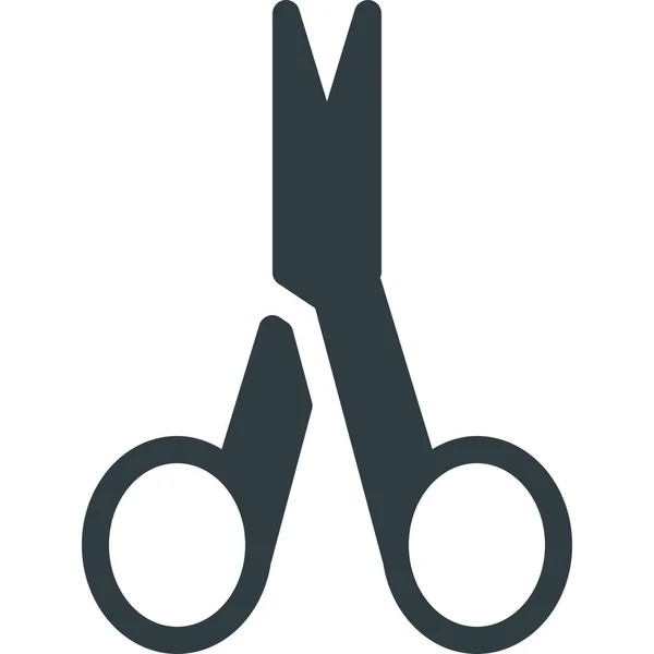 Care Nail Scissor Icon Solid Style — Stockový vektor